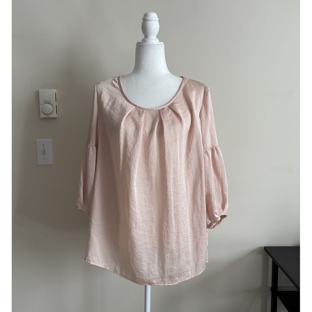 NWT Talbots Petite Plus Top Womens 16WP Size 16 Blush Pink Office Preppyβ Party